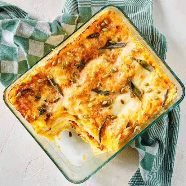 Herfstlasagne met pompoen