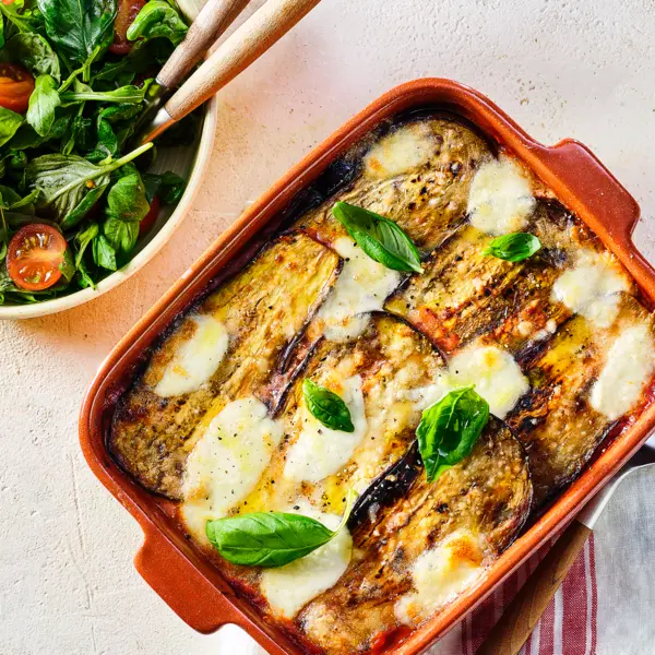 Melanzane met salade