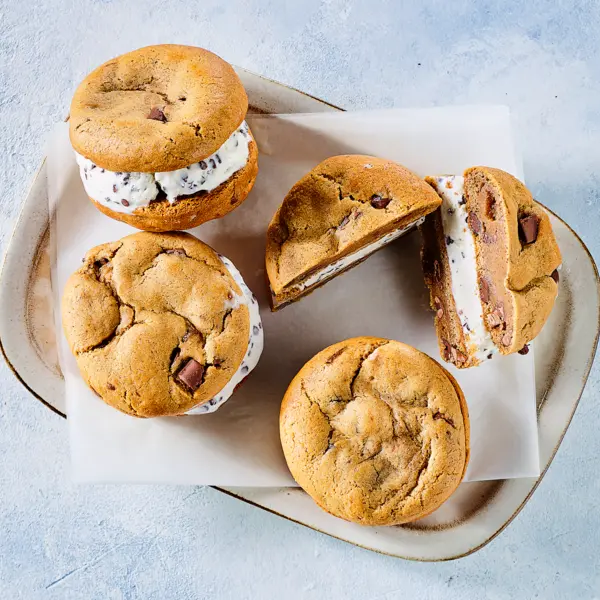 Chocolate chip icecream sandwiches