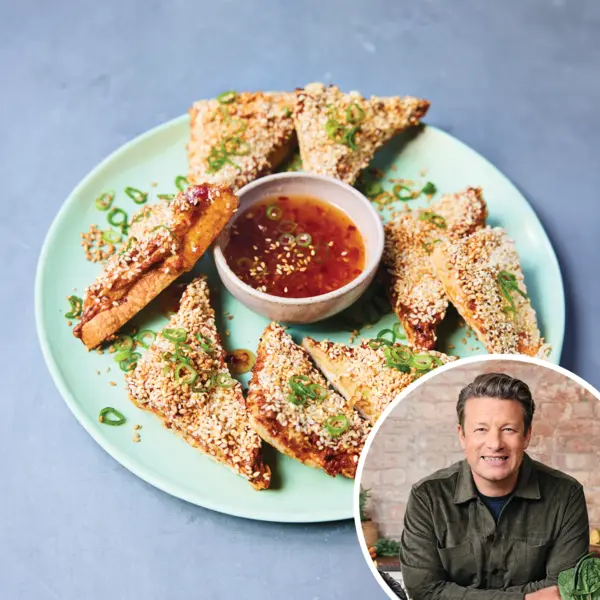 Garnalentoast met sesam