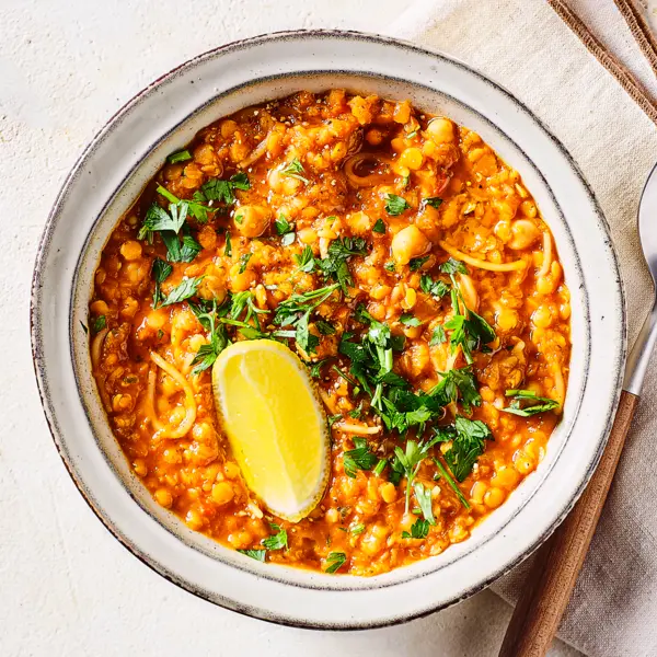 Pittige linzensoep Marokkaanse stijl