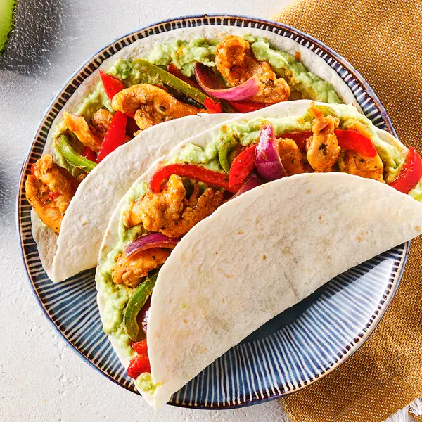 Kipfajita's met avocadoyoghurt