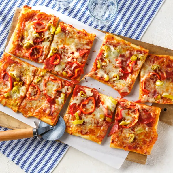 Snelle pizza diavolo