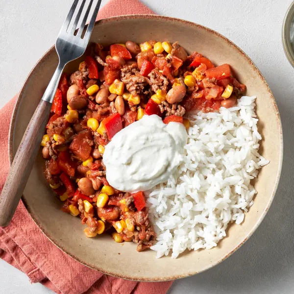 Chili con carne met bruine bonen