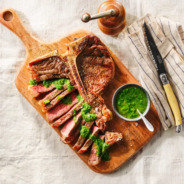 T-bone steak met salsa verde