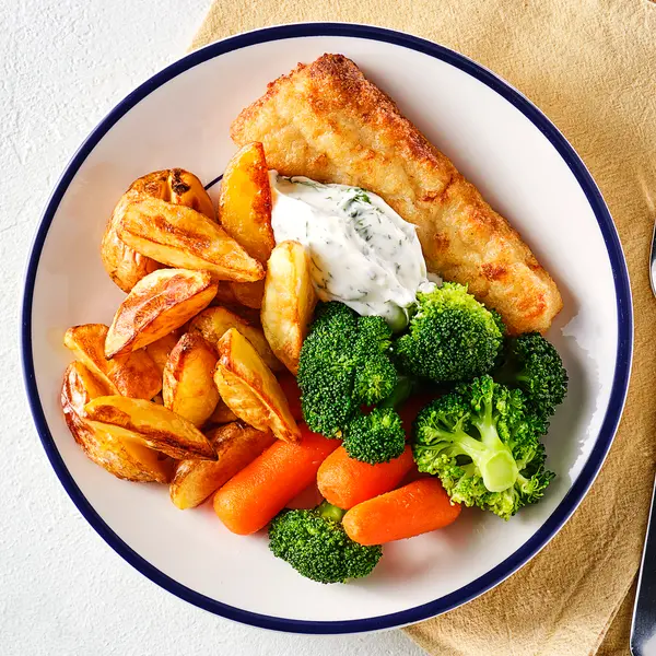 Fish and chips met ravigottesaus