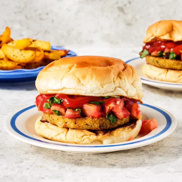 Mozzarella-bruschettaburgers