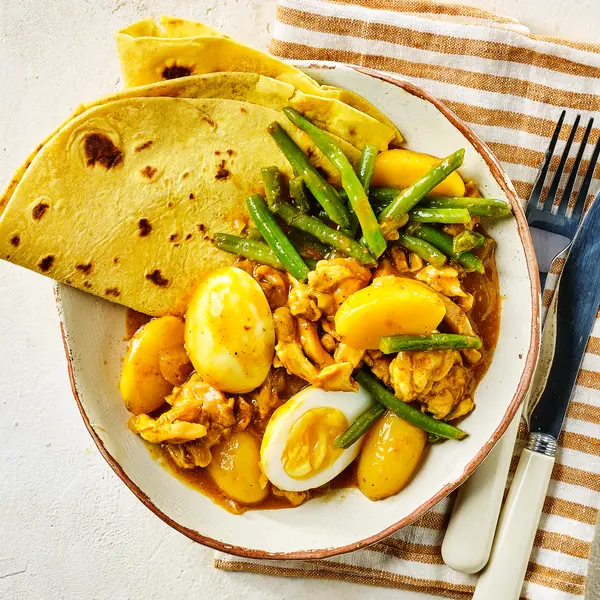 Snelle roti kip masala