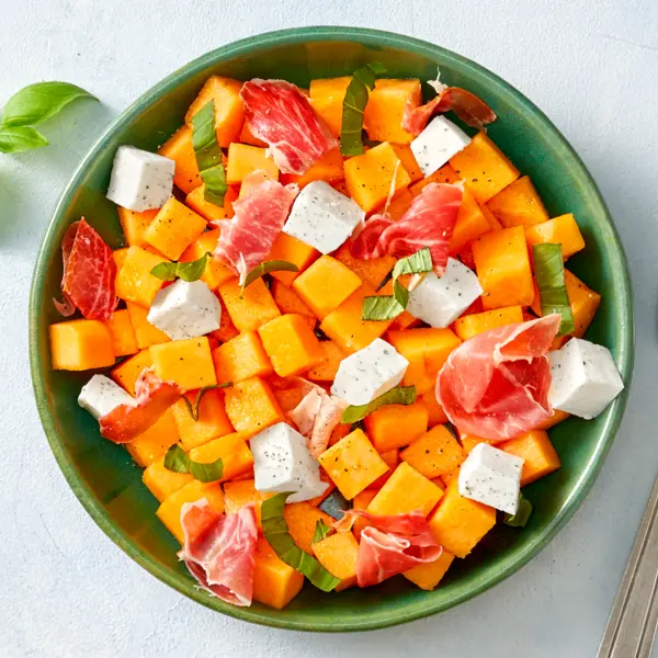 Meloen-parmahamsalade