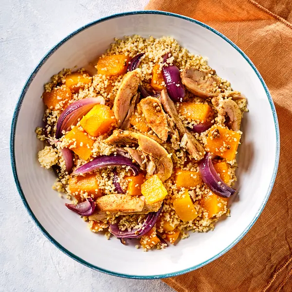 Couscous met pompoen en kip