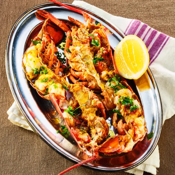 Kreeft met vadouvanboter