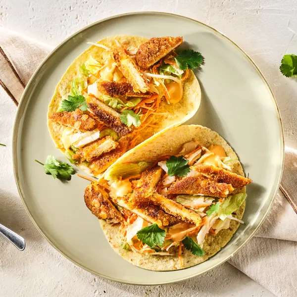 Soft taco's met crispy sticks