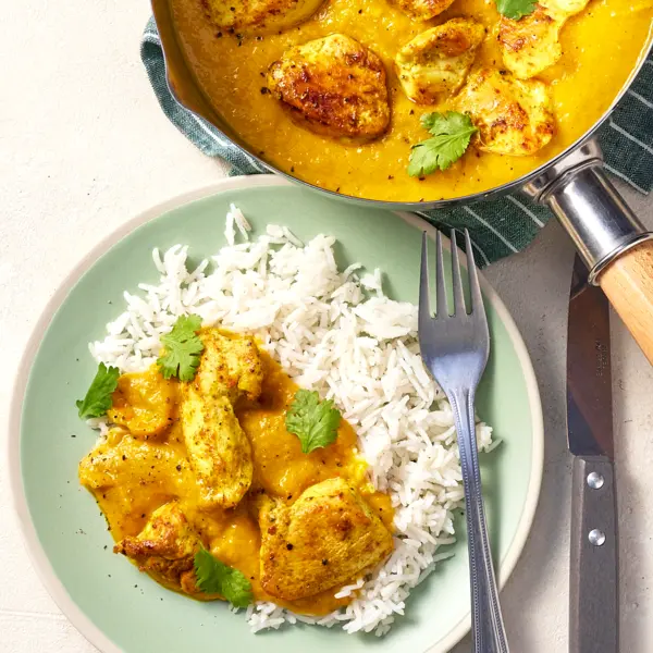 Kipcurry met verstopte groenten