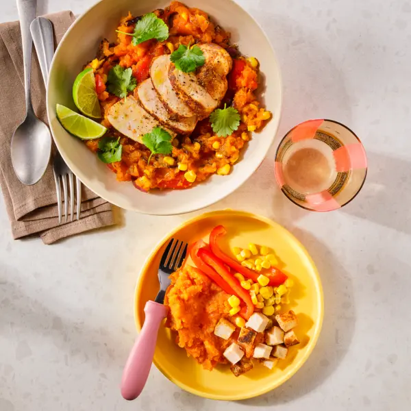 Tex-Mex zoete aardappelstamppot