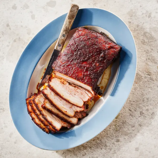 Buikspek van de barbecue