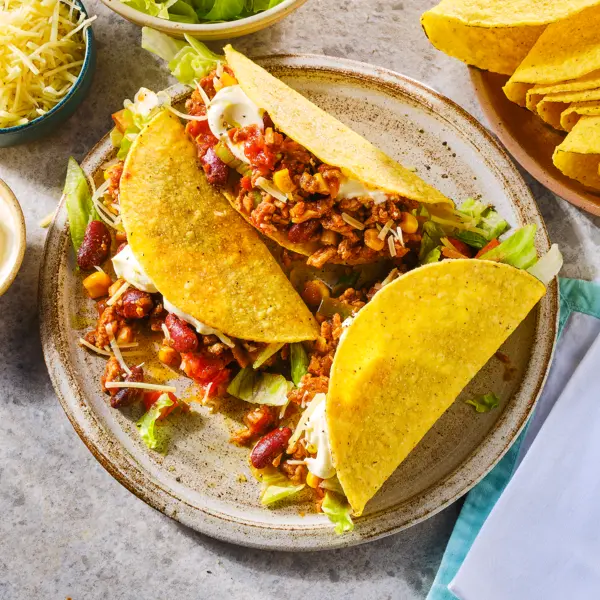 Crispy taco's met kaas en gehakt