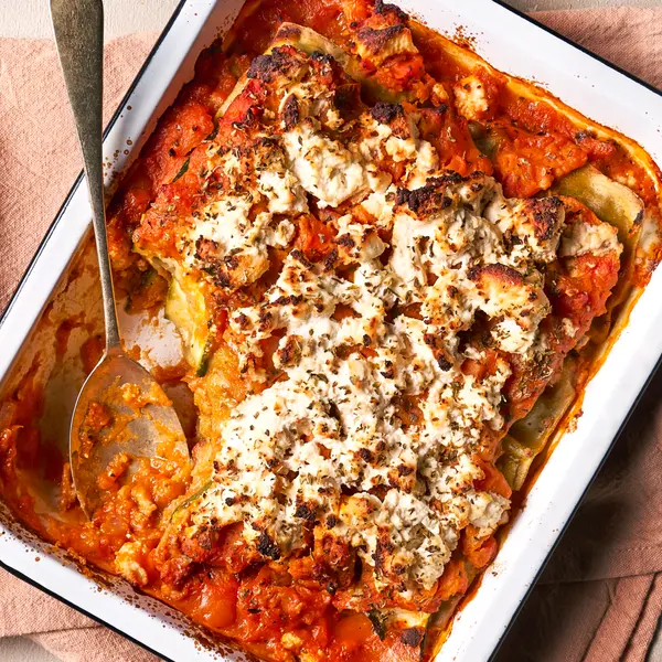 Lasagne met kip, pompoen en ricotta