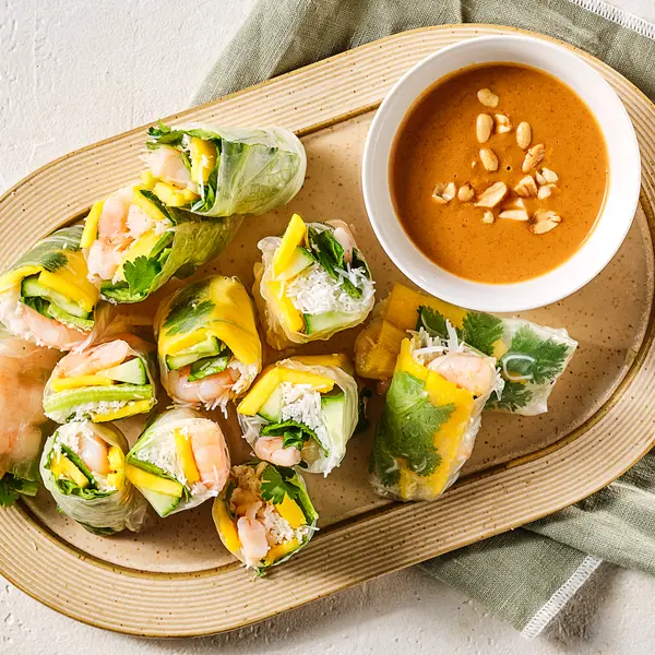 Verse springrolls met garnalen