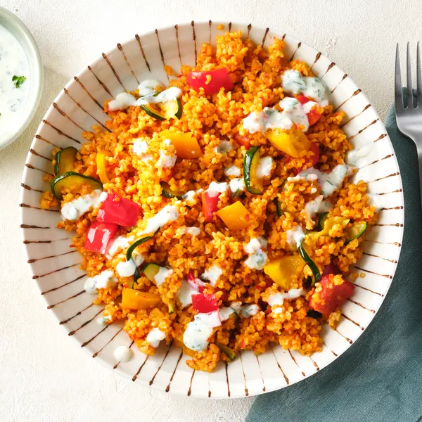 Ajvarbulgur met groenten