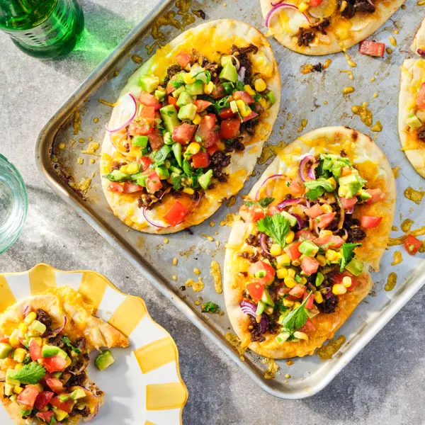 Tex-Mex flatbread-pizza's met frisse salsa