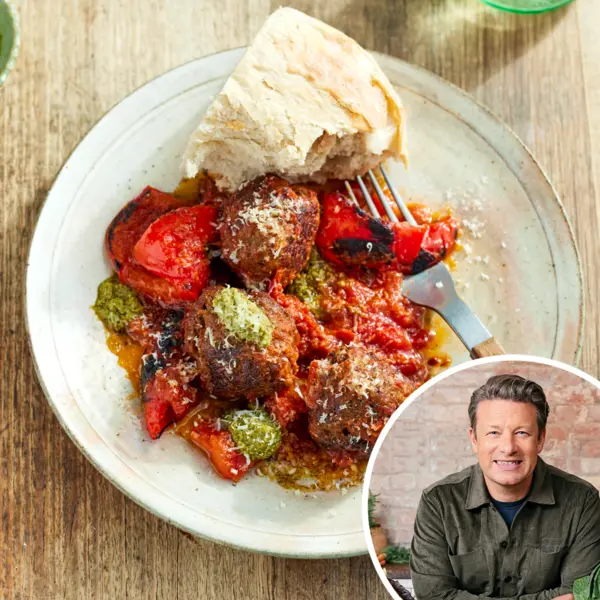 Geniale meatball-traybake