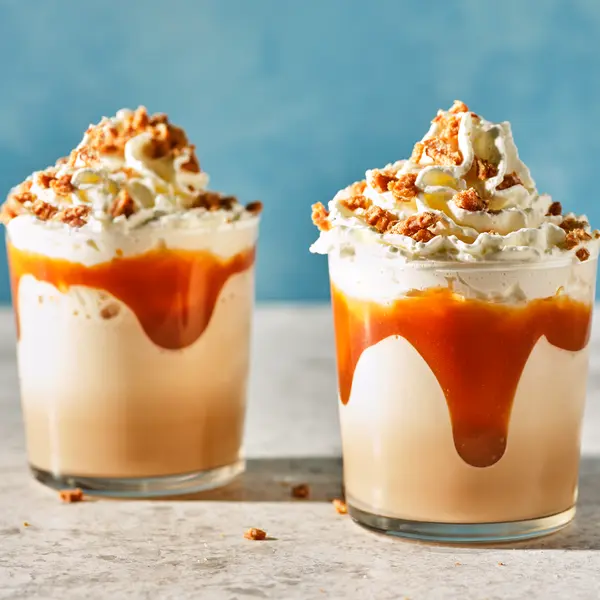 Frappé karamel met stroopwafelcrunch