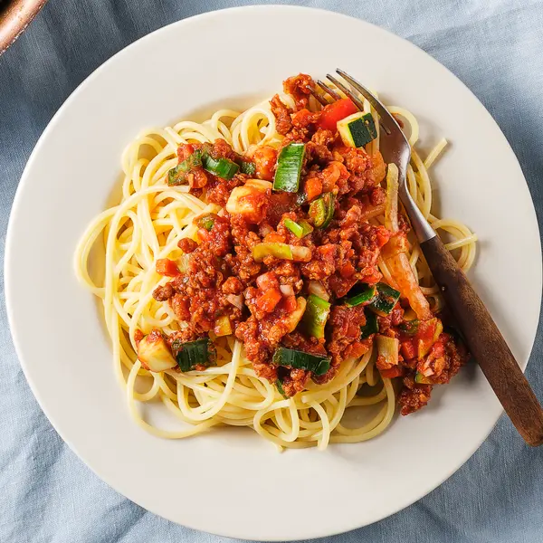 Vegan spaghetti bolognese