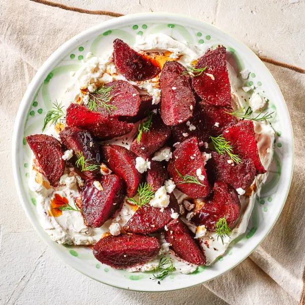 Geroosterde bietjes met labneh