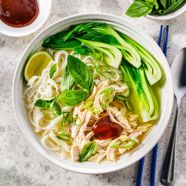 Snelle Vietnamese stijl kippensoep