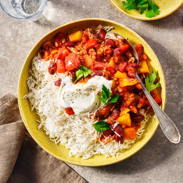 Chili con carne met rijst