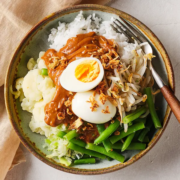 Snelle gado gado met rijst