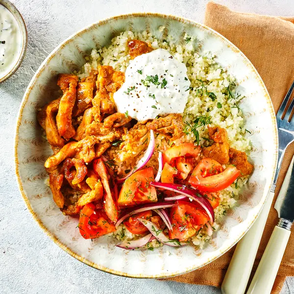 Kipshoarma met bloemkoolcouscous