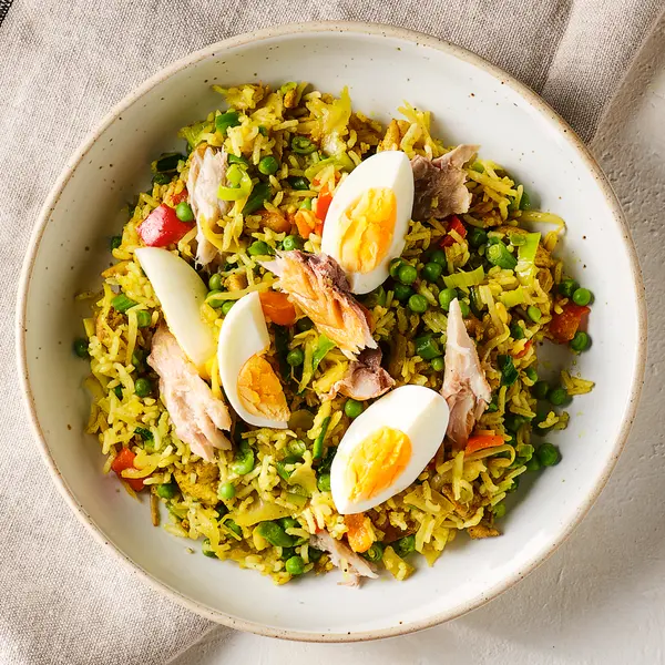Kedgeree met gerookte makreel