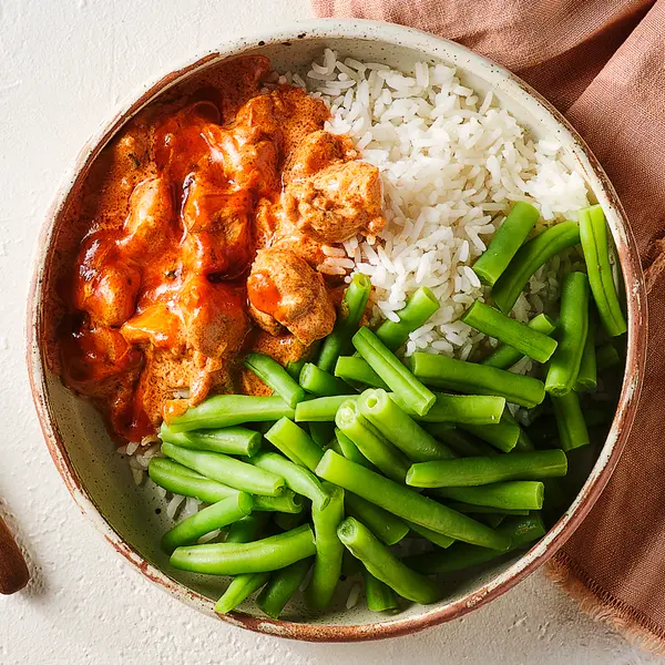 Kip tandoori met boontjes