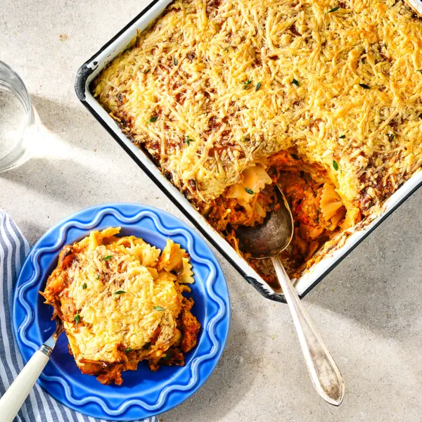Romige ovenpasta met pompoen