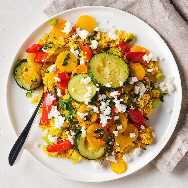 Bulgur met geroosterde groenten