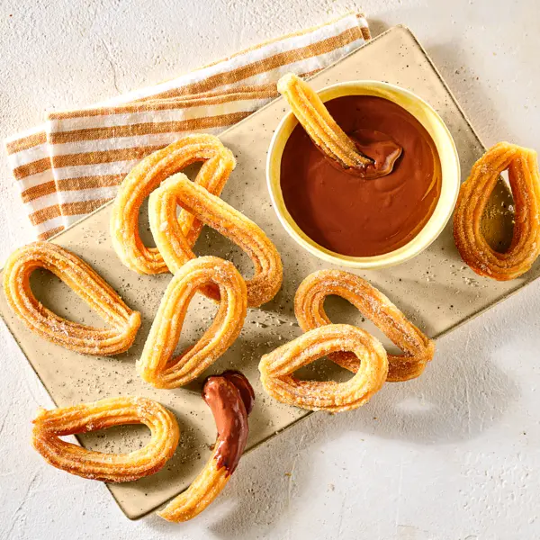 Churros met chocolademelk