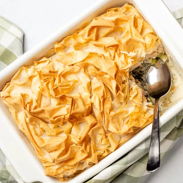 Krokante fish pie