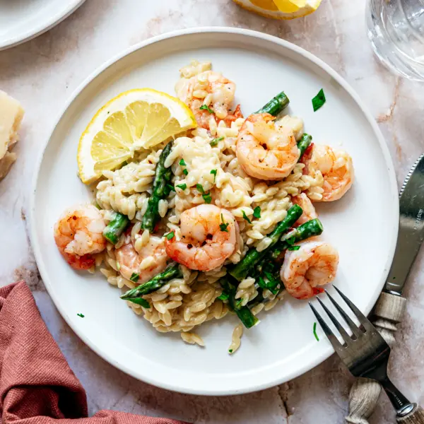 Orzo met garnalen