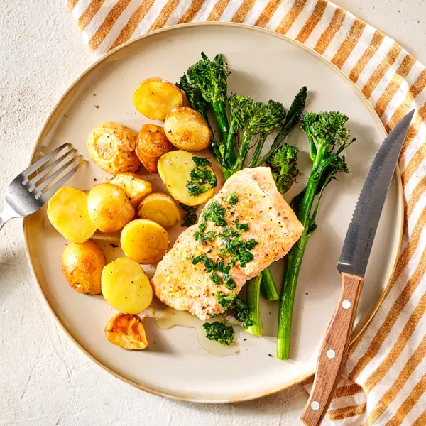 Zalm met gremolata en bimi