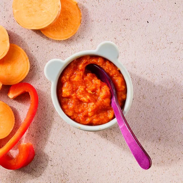 Zoete aardappel en paprika