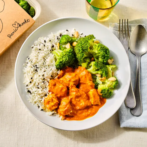 Butter chicken met broccoli