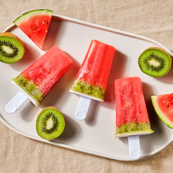 Watermeloen-kiwi-ijsjes