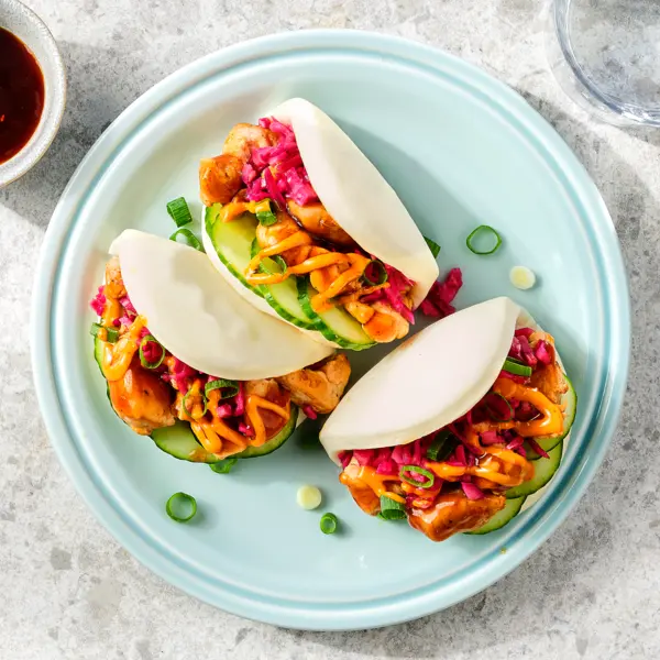 Snelle bao buns met hoisinkip