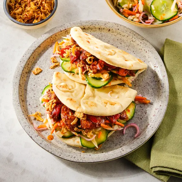 Flatbread met nasi trafasie kip