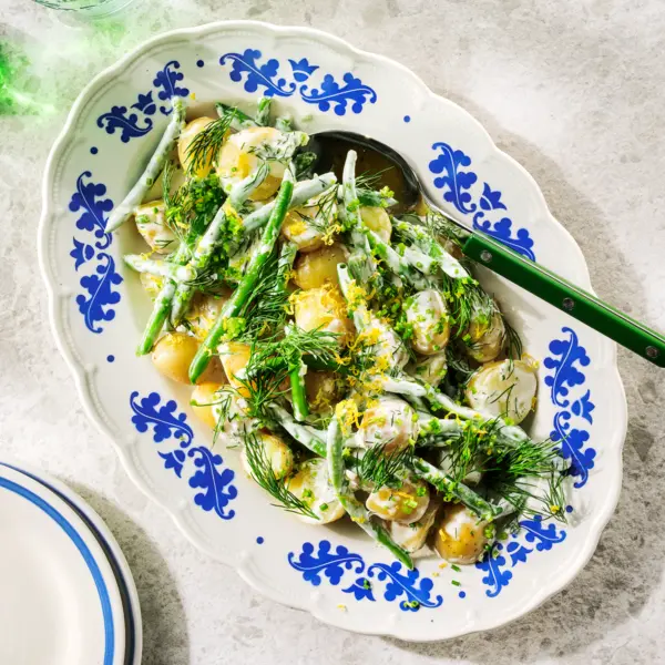 Krieltjessalade met ranchdressing