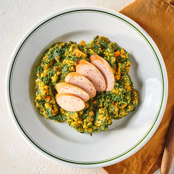 Boerenkoolstamppot met zoete aardappel