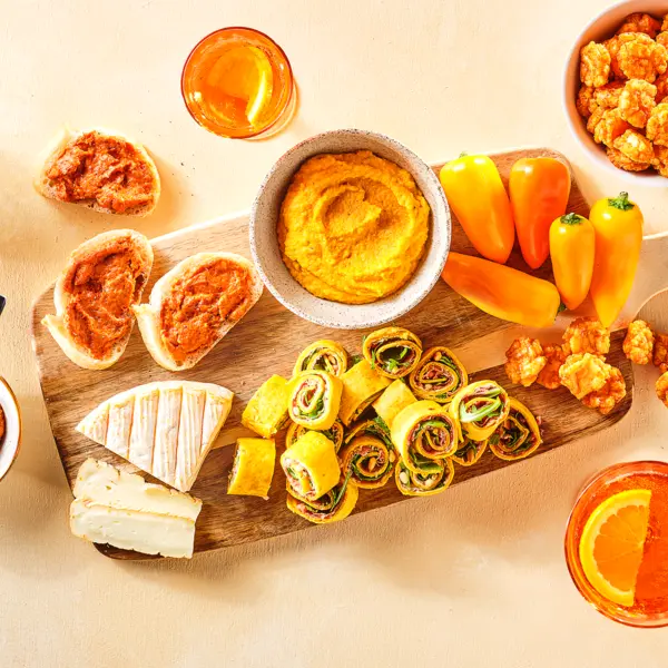 Oranje borrelplank