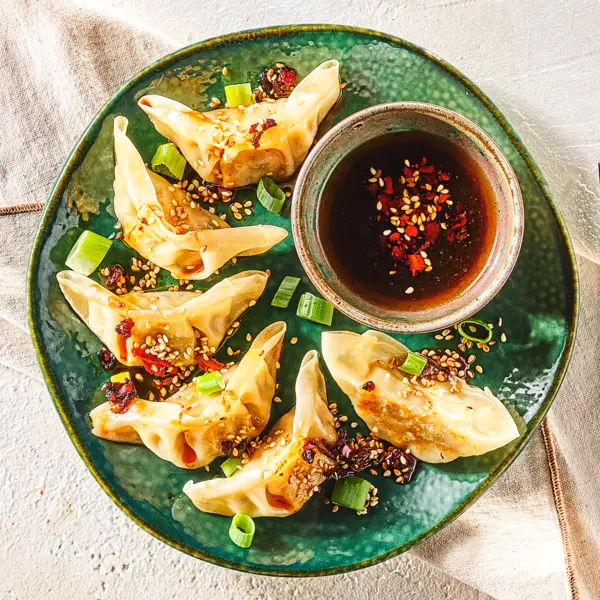 Gyoza-dumplings met dip