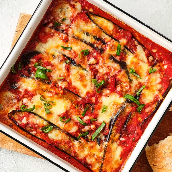 Aubergine melanzane alla parmigiana-stijl
